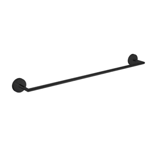 Porta Toalha Barra 50cm Acessórios Disco Black Noir