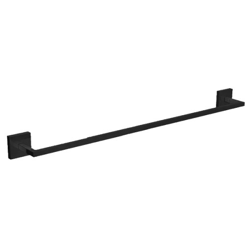 Porta Toalha Barra 60cm Acessórios Clean Black Noir