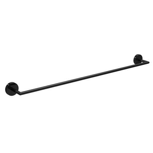 Porta Toalha Barra 60cm Acessórios Disco Black Noir