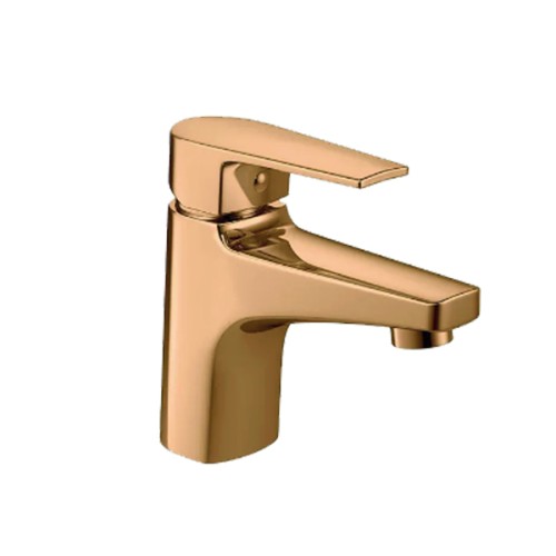 Misturador Monocomando de Mesa Bica Baixa para Lavatório Level Red Gold
