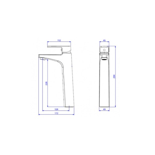 Misturador Monocomando de Mesa Bica Alta para Lavatório Black Noir