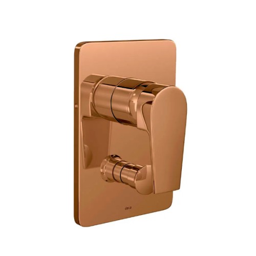 Acabamento de Monocomando para Chuveiro e Banheira Level Red Gold