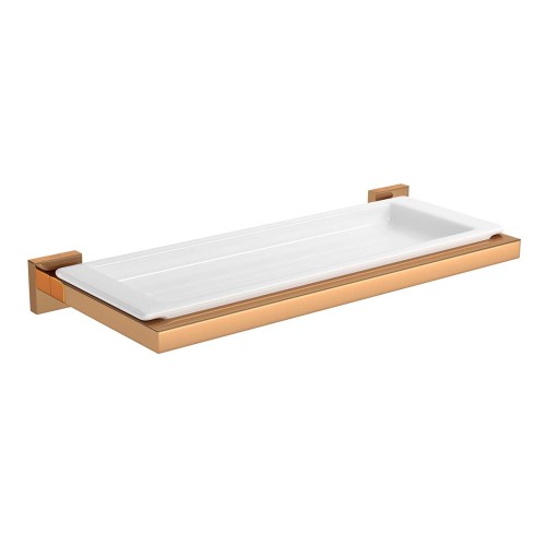 Prateleira em Louça Quadratta Red Gold