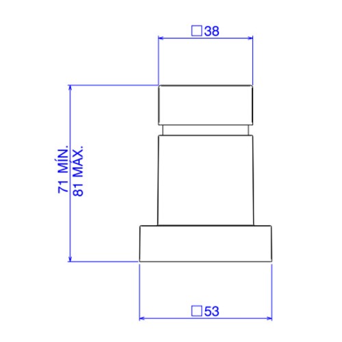 Acabamento para Registro de Gaveta Até 1 Cubo Gold