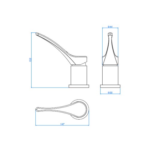 Acionamento Monocomando de Mesa para Cozinha