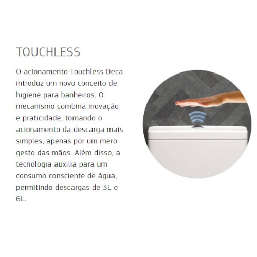 Caixa Acoplada Deca Touchless para Bacias Branco