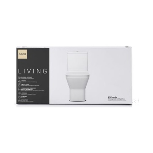 Kit Completo Deca Bacia com Caixa Acoplada Living Branco