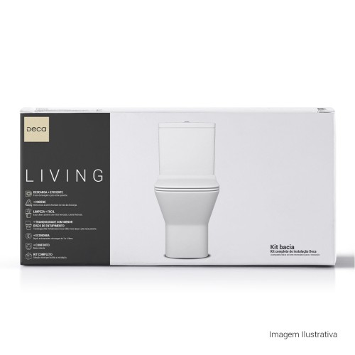 Kit Completo Deca Bacia com Caixa Acoplada Living Branco