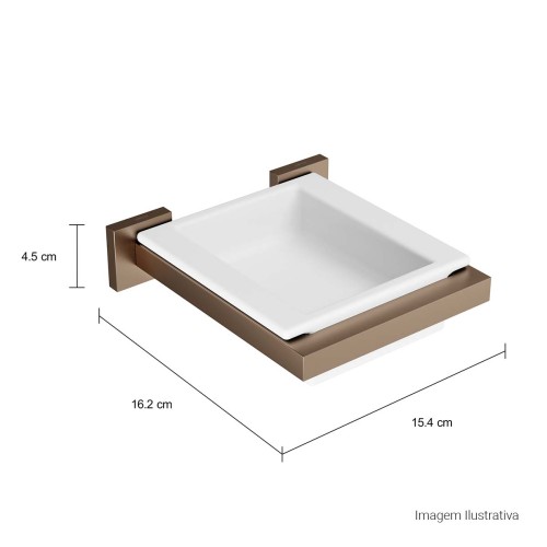 Saboneteira de Parede Quadratta Corten