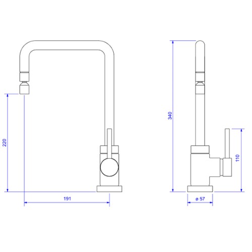 Misturador Monocomando de Mesa para Cozinha Corten