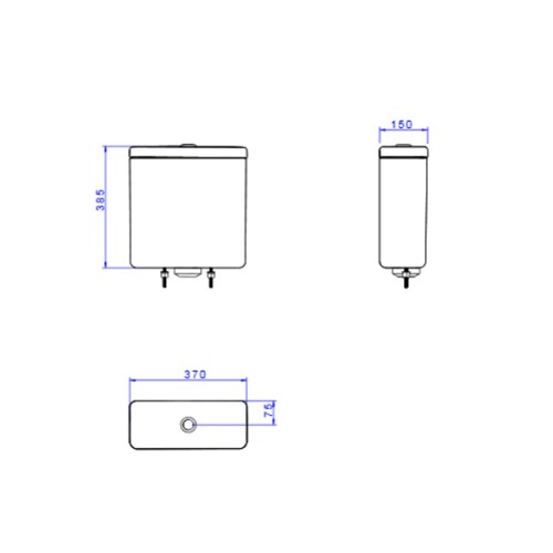 Caixa Acoplada Deca Touchless para Bacias Axis Living Piano Polo Unic Branco