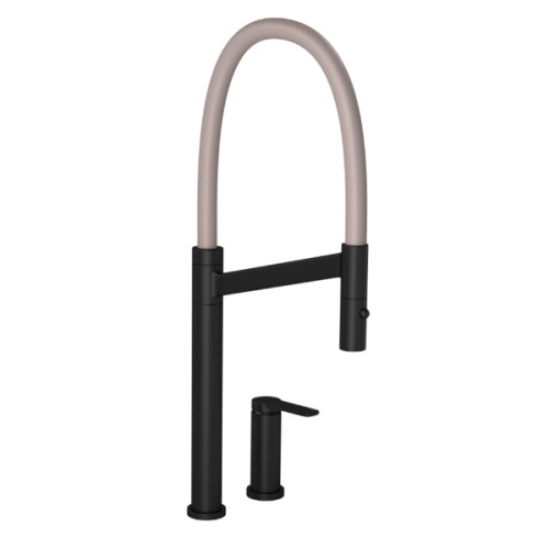 Misturador Monocomando de Mesa para Cozinha Deca Colore Black Matte e Fendi