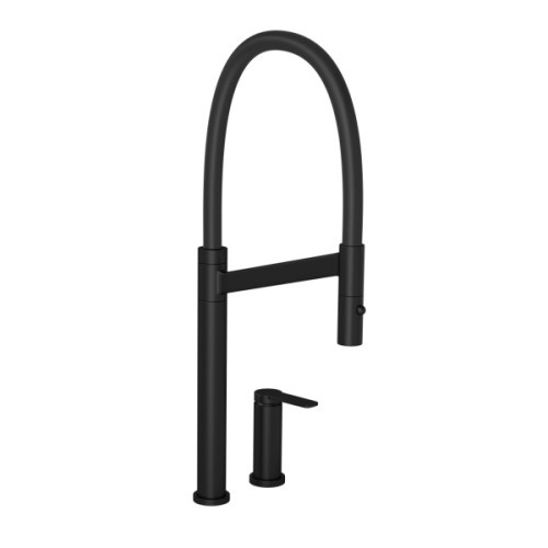 Misturador Monocomando de Mesa para Cozinha Deca Colore Black Matte e Preto
