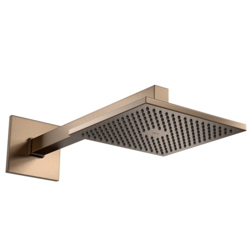 Chuveiro com Tubo de Parede Quadrado Corten