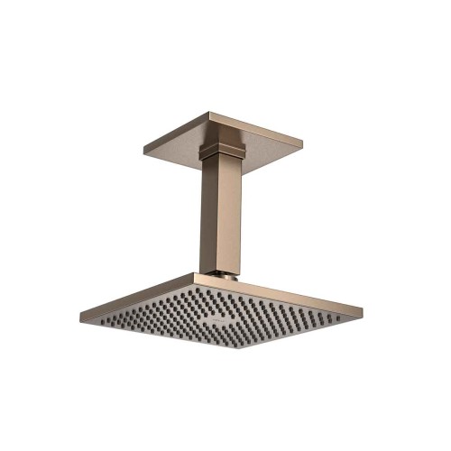 Chuveiro com Tubo de Teto Chuveiro Quadrado Corten