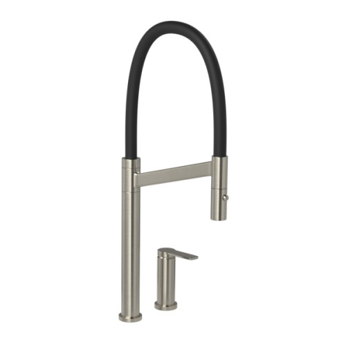 Misturador Monocomando de Mesa para Cozinha Deca Colore Inox e Preto