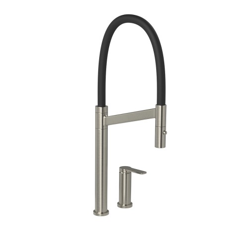 Misturador Monocomando de Mesa para Cozinha Deca Colore Inox e Preto