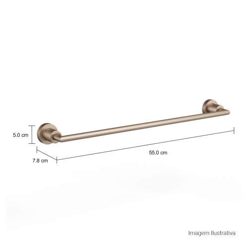Porta Toalha Barra Slim Corten