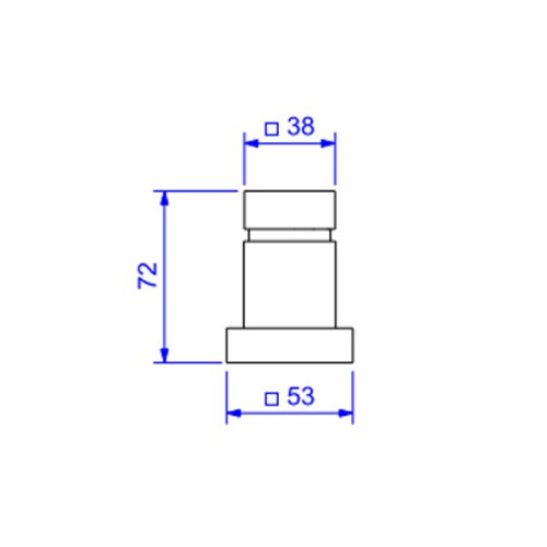Acabamento para Registro de Pressão 1/2 e 3/4 com Mecanismo 1/2 Volta Cubo Corten