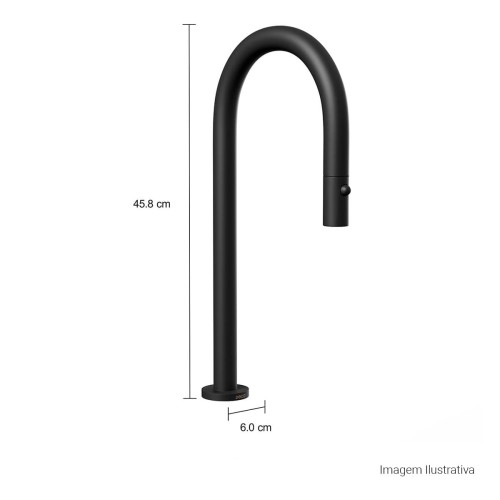 Bica de Mesa para Cozinha Deca You Black Matte