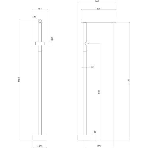 Misturador de Piso Para Lavatorio Arthur Casas Black Matte