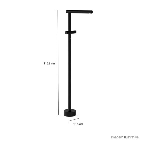 Misturador de Piso Para Lavatorio Arthur Casas Black Matte