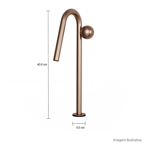 Torneira de Mesa Touchless Bica Alta para Lavatório Orbe Corten