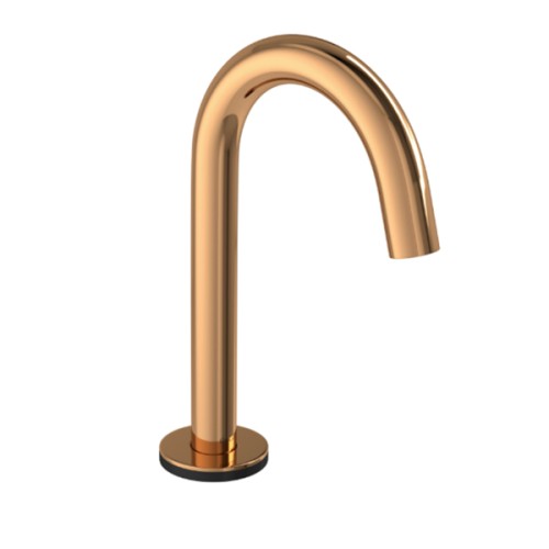 Torneira de Mesa Touchless Bica Baixa para Lavatório Curve Red Gold