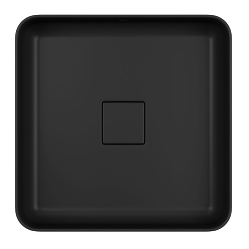 Cuba de Apoio Quadrada Deca 40x40cm Ébano Fosco Slim