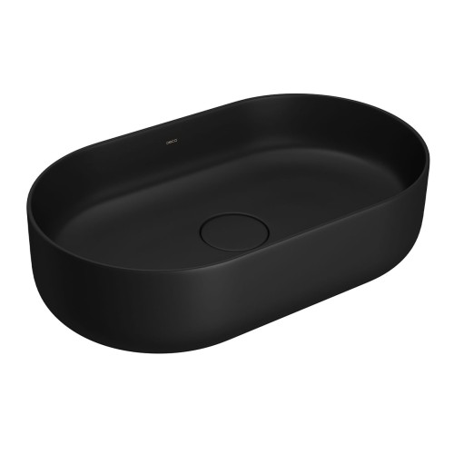 Cuba de Apoio Oval Deca 29,5x50cm Ébano Fosco Slim