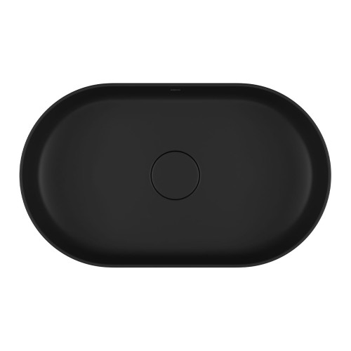 Cuba de Apoio Oval Deca 29,5x50cm Ébano Fosco Slim