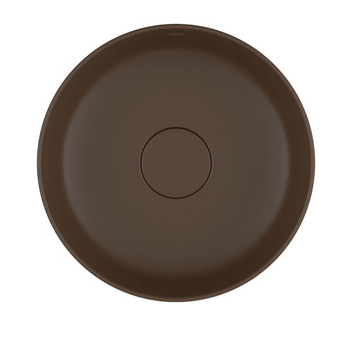 Cuba Redonda de Apoio 30cm Marrom Fosco