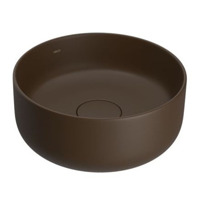 Cuba Redonda de Apoio 30cm Marrom Fosco
