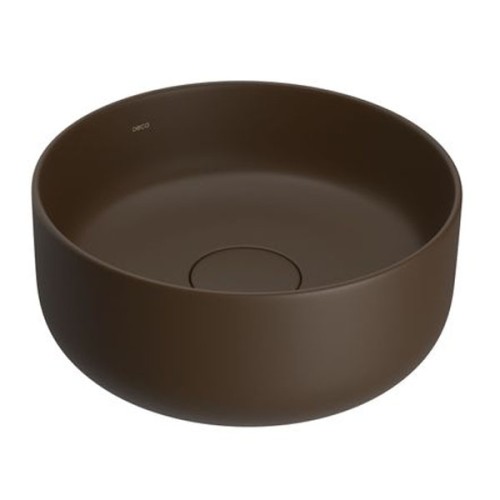 Cuba Redonda de Apoio 30cm Marrom Fosco
