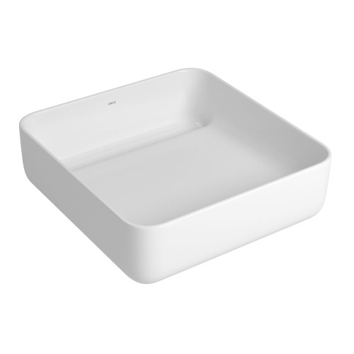 Cuba de Apoio com Válvula Oculta Quadrada Deca 40x39cm Branco Slim