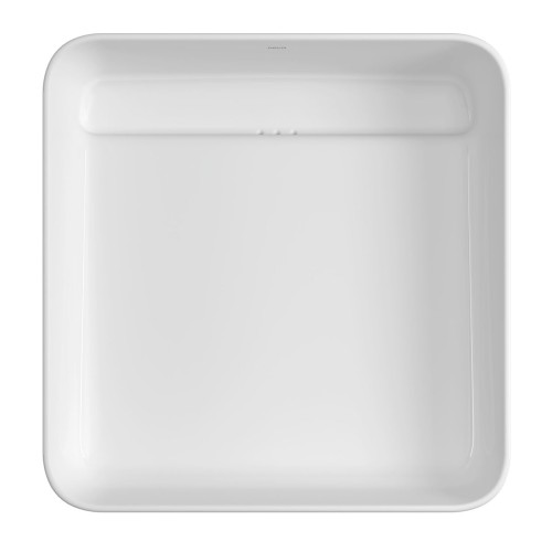 Cuba de Apoio com Válvula Oculta Quadrada Deca 40x39cm Branco Slim