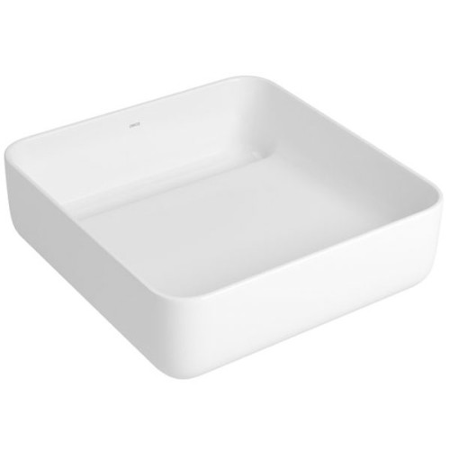 Cuba de Apoio com Válvula Oculta Quadrada Deca 40x39cm Branco Slim