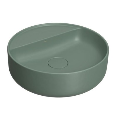 Cuba de Apoio Redonda com Deck Deca 40x40cm Sálvia Slim