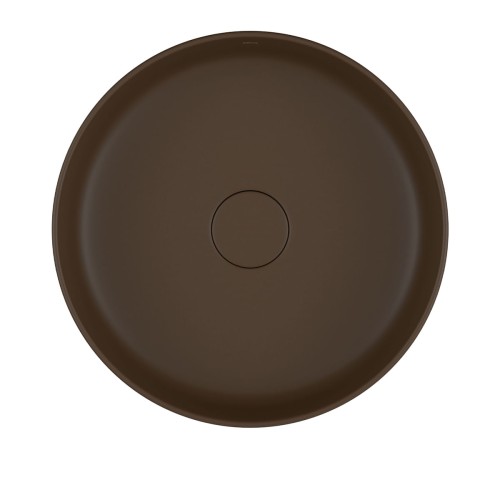 Cuba Redonda de Apoio 40cm Marrom Fosco