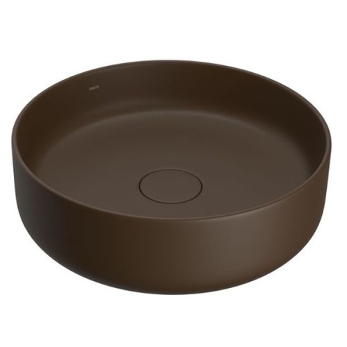 Cuba Redonda de Apoio 40cm Marrom Fosco