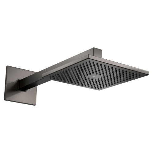 Chuveiro com Tubo de Parede Quadrado Dark Antracite