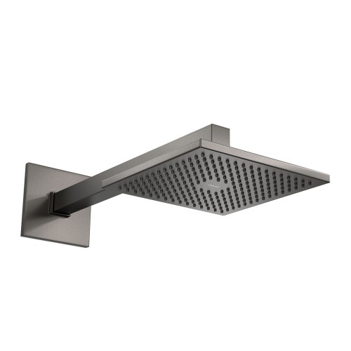 Chuveiro com Tubo de Parede Quadrado Dark Antracite