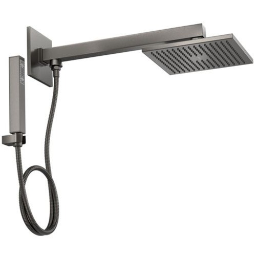Chuveiro com Desviador e Ducha Manual Quadrado Dark Antracite