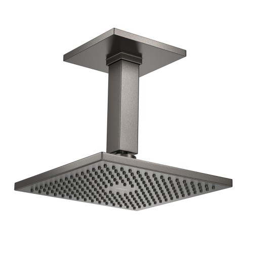 Chuveiro com Tubo de Teto Quadrado Dark Antracite