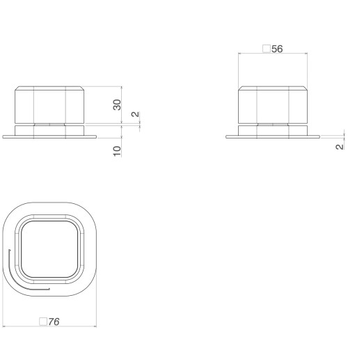 Acionamento Monocomando de Mesa Quadrado