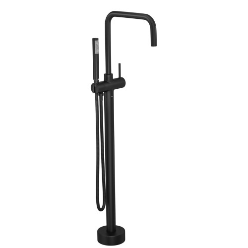 Misturador Monocomando de Piso para Banheira Quadrado Black Matte