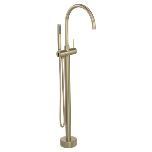 Misturador Monocomando de Piso para Banheira Redondo Summer Gold