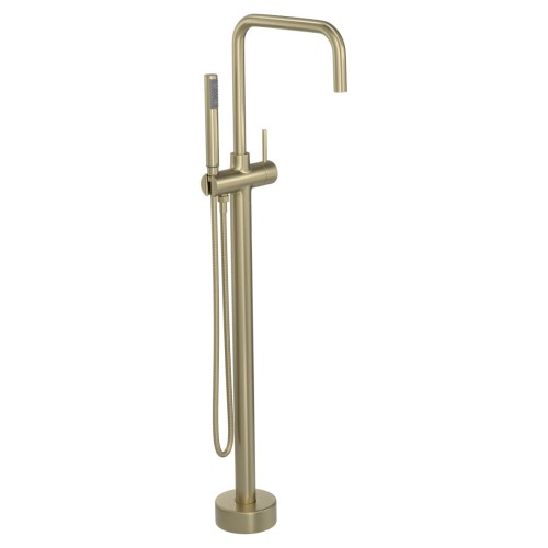 Misturador Monocomando de Piso para Banheira Quadrado Summer Gold