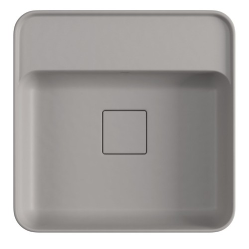 Cuba de Apoio Quadrada com Deck Deca 40x40cm Soft Antracite Slim