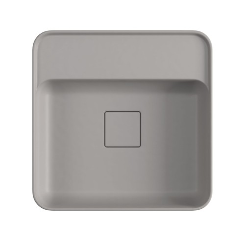 Cuba de Apoio Quadrada com Deck Deca 40x40cm Soft Antracite Slim